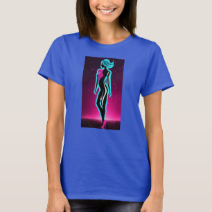 Brand logo with a women's body T-Shirt