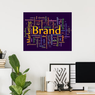 Brand & Marketing Word Cloud Poster