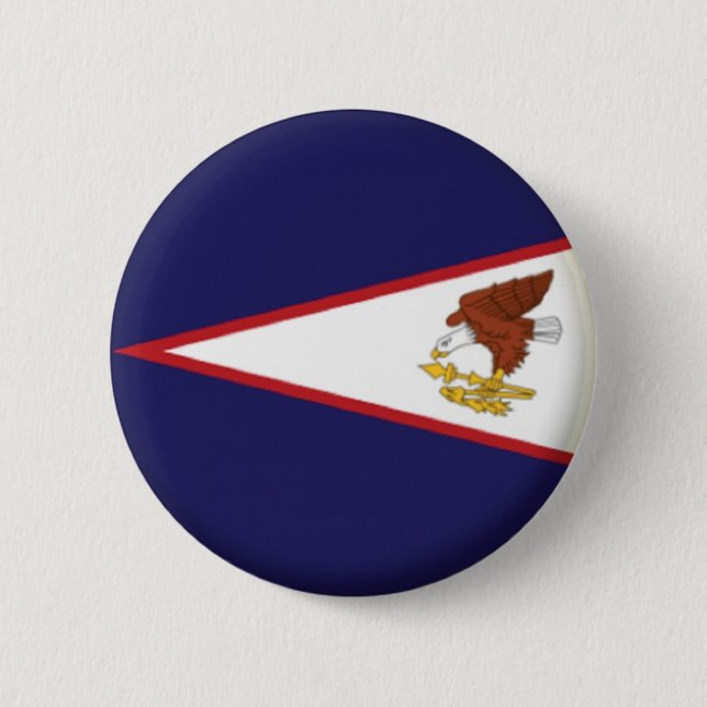 BRAND NEW!! - AMERICAN SAMOA PIN BACK BADGE 58MM (Front)