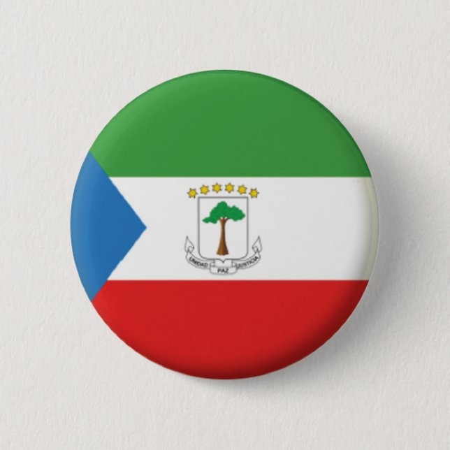 BRAND NEW!! - EQUATORIAL GUINEA PIN BACK BADGE (Front)