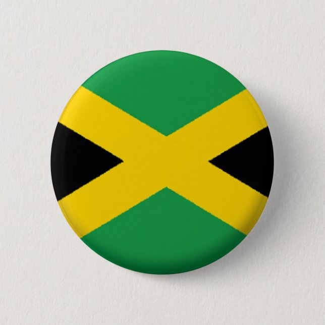 BRAND NEW!! - JAMAICA PIN BACK BADGE (Front)