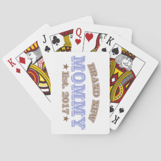 Brand New Mummy Est. 2017 (Purple) Playing Cards