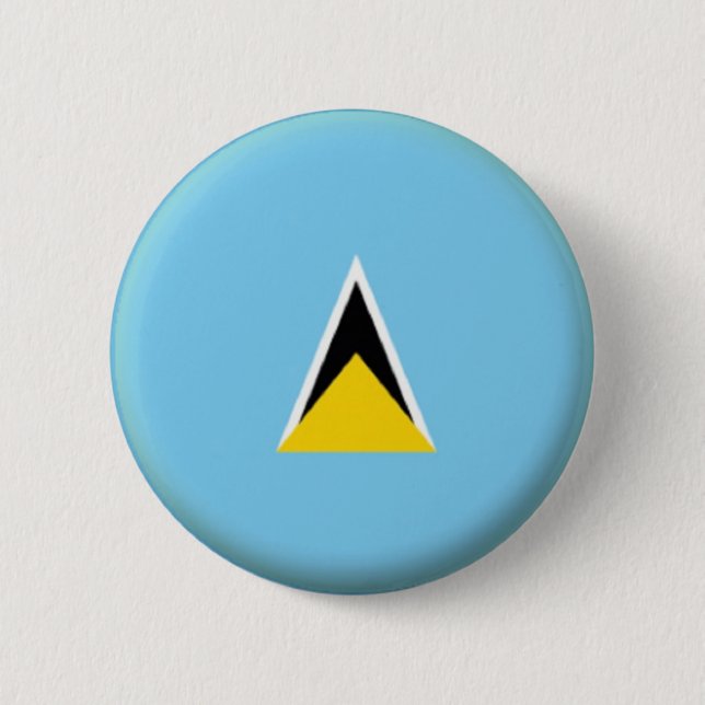 BRAND NEW!! - SAINT LUCIA PIN BACK BADGE (Front)