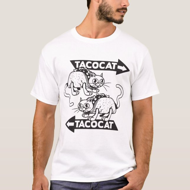 Brand New Tacocat Palindrome English Meme Band Tac T-Shirt (Front)