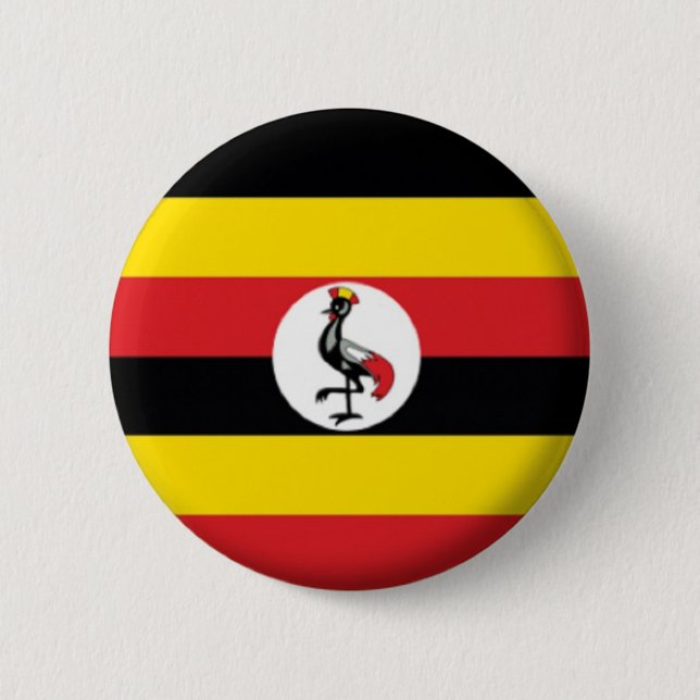 BRAND NEW!! - UGANDA PIN BACK BADGE  BRAND (Front)