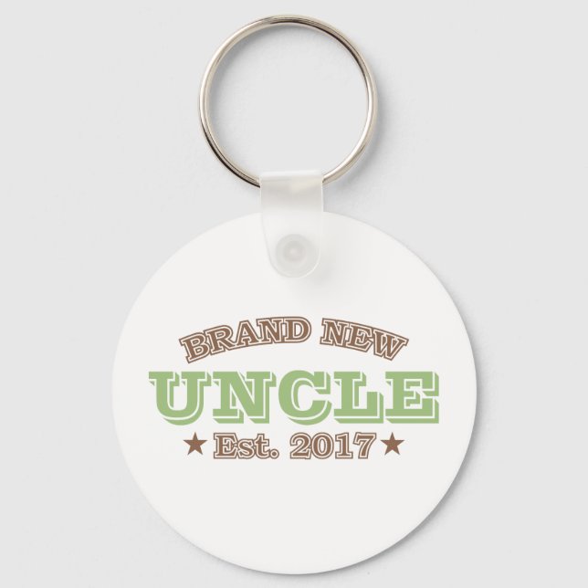 Brand New Uncle Est. 2017 (Green) Key Ring (Front)