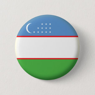 BRAND NEW!! - UZBEKISTAN PIN BACK BADGE