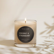 Brand & Scent Black Minimalist Candle Label