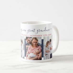 Brand Sparkling New Great Grandma 4 Photo Custom Coffee Mug