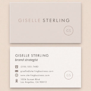 Brand Strategist Blush Pink Minimalist Luxury Business Card