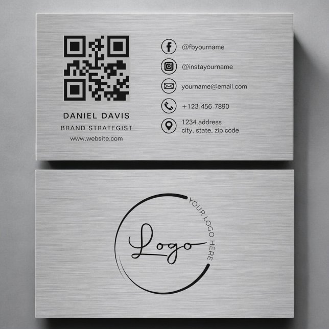 Brand Strategist Metal QR Code Business Card (Creator Uploaded)