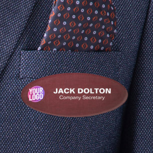 Brand with a Smile: Personalised Logo or Photo Name Tag