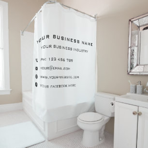 Branded Business Company Shower Curtain Example