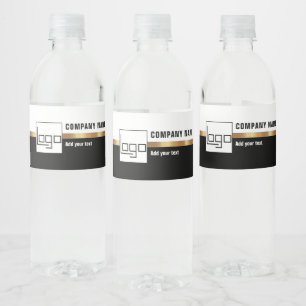 Branded Business Logo Company Party Event Supplies Water Bottle Label