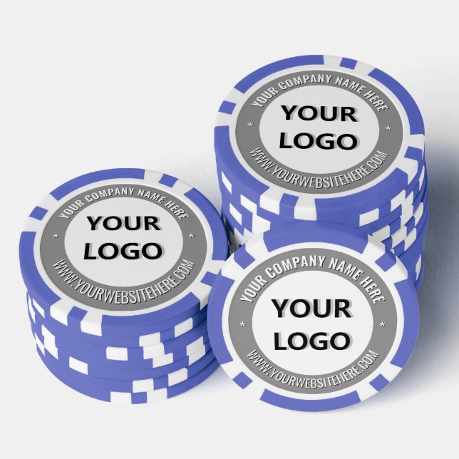 Branded Business Logo Company Poker Chips Template (Stack)