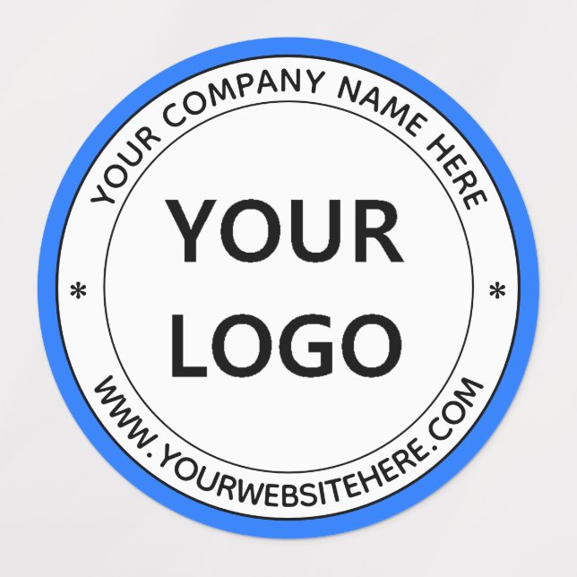 Branded Business Logo Name Website Labels Template (Design 1)