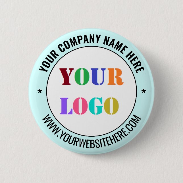 Branded Business Logo Promotional Button Example (Front)