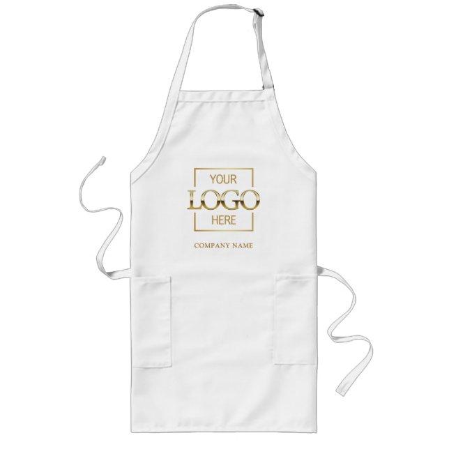 Branded Business Logo Restaurant Uniform Work Long Apron (Front)