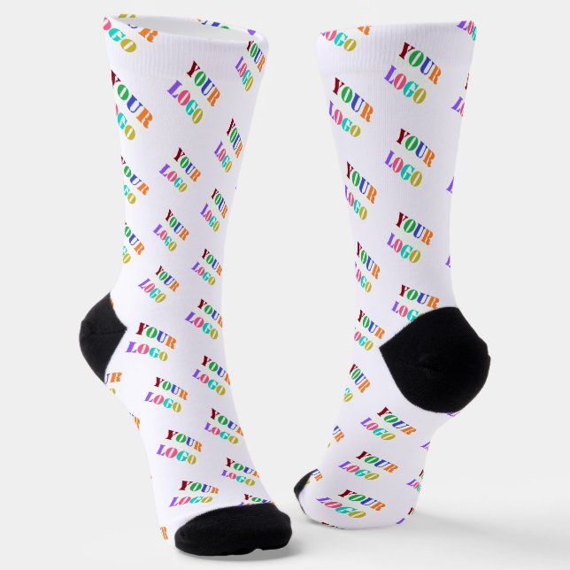 Branded Business Logo Socks Example Custom Colours (Angled)