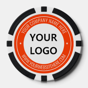 Branded Business Logo Text Poker Chips Template
