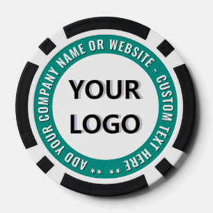 Branded Business Logo Text Poker Chips Template