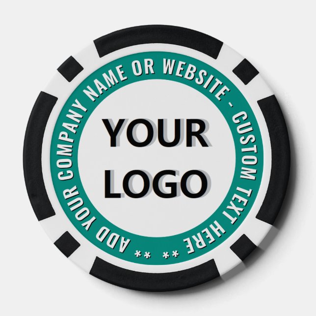 Branded Business Logo Text Poker Chips Template (Back)