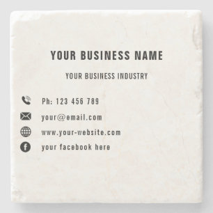 Branded Business Promotion Marble Coaster Example