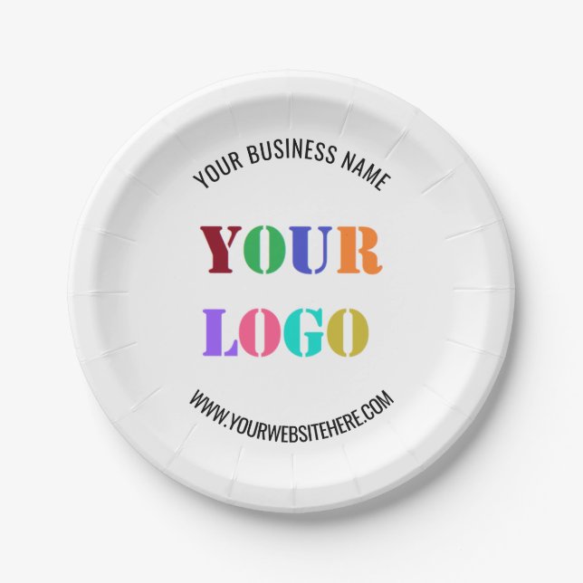 Branded Business Promotional Paper Plates Example (Front)
