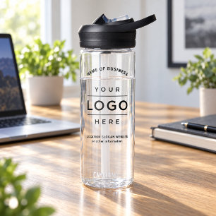 Branded Clear CamelBak Business Logo Water Bottle