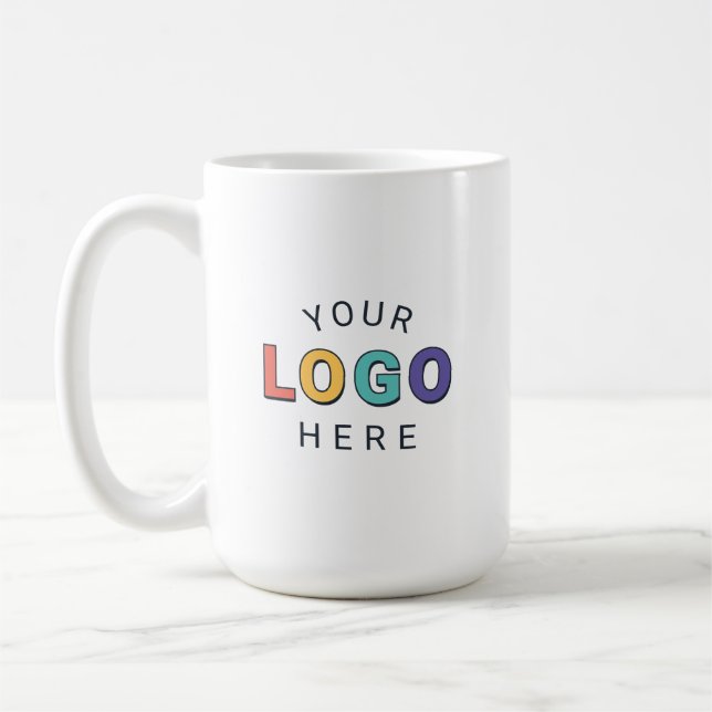Branded Coffee Mug with Your Logo (Left)