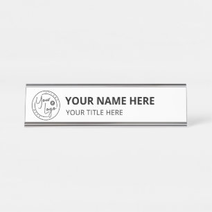 Branded Company Logo Business Desk Name Plate