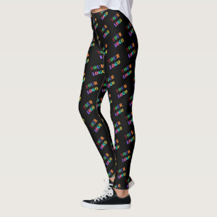 Branded Company Logo Leggings Example custom Colou
