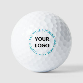 Branded Company Logo Text Stamp Golf Balls Example