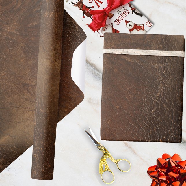Branded Cowhide Faux Leather Wrapping Paper (Creator Uploaded)