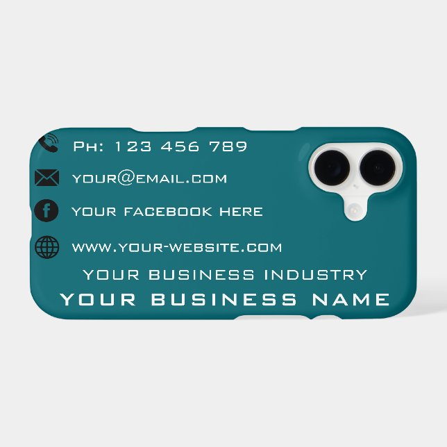 Branded Custom Business iPhone Case Example (Back (Horizontal))