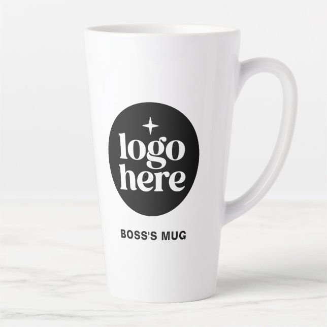 Branded Custom Employee Business Logo Latte Mug (Right)