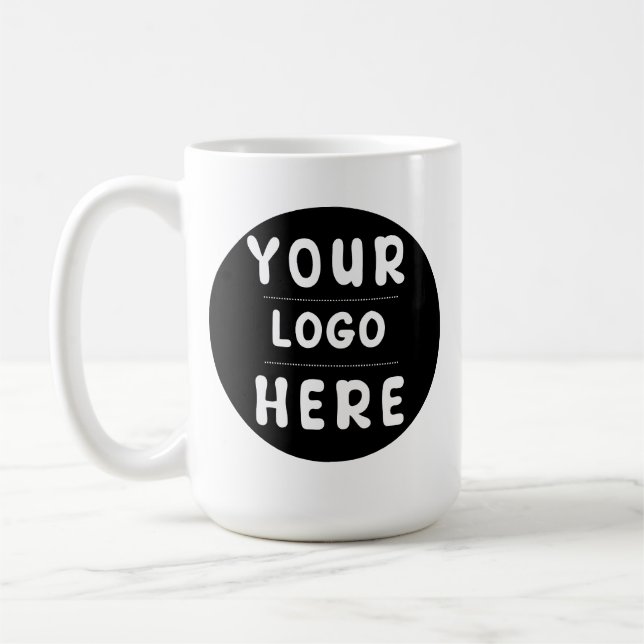 Branded Custom Logo or image for Business Coffee Mug (Left)