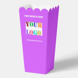 Branded Custom Logo Text Promotional Popcorn Boxes