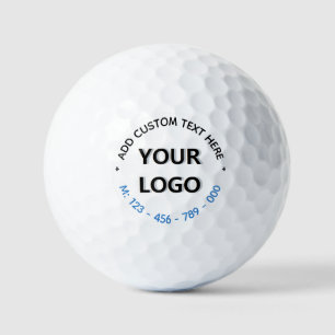 Branded Custom Logo Text Stamp Golf Balls Example