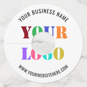 Branded Custom Logo Text Wine Glass Tag Example