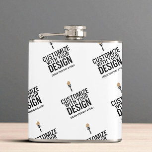 Branded Custom Minimalist Personalised Company  Hip Flask
