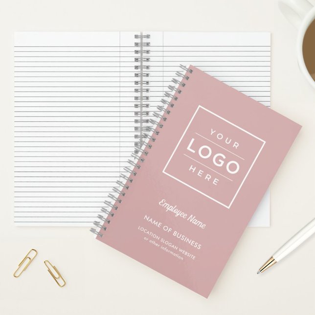Branded Dusty Rose Business Logo Notebook (Creator Uploaded)
