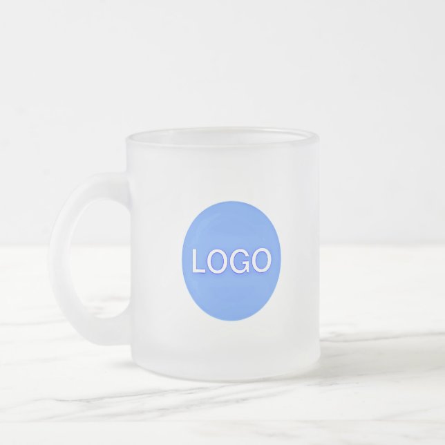 Branded Frosted Glass Mug (10 oz) (Left)