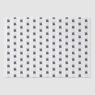 Branded Gift Wrap Custom Black Logo on White Tissue Paper