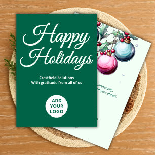 Branded Holiday Card Upload Logo & Message