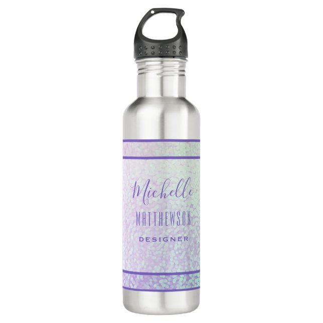 Branded Holographic Professional Chic Business 710 Ml Water Bottle (Front)