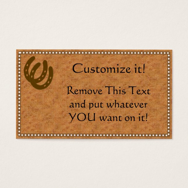 Branded Leather Profile Card (Front)