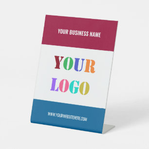 Branded Logo Name Business Pedestal Sign Template