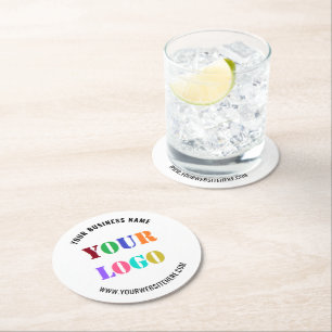 Branded Logo Promotional Paper Coaster Example