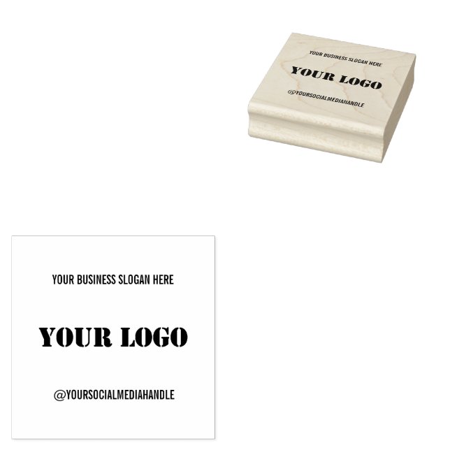 Branded Logo Social Media Rubber Stamp Template (Stamped)